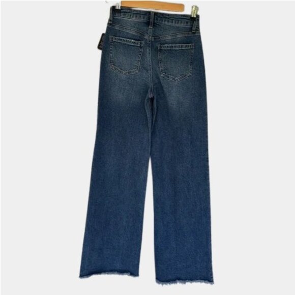 BCBGeneration High Rise Wide Leg Frayed Hem Jeans 7/28" - Picture 5 of 5